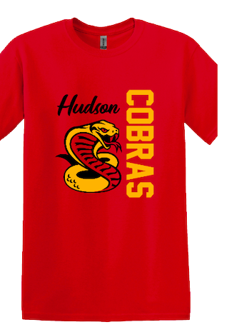 Get your Hudson Cobra Tshirt on sale at the school for $15